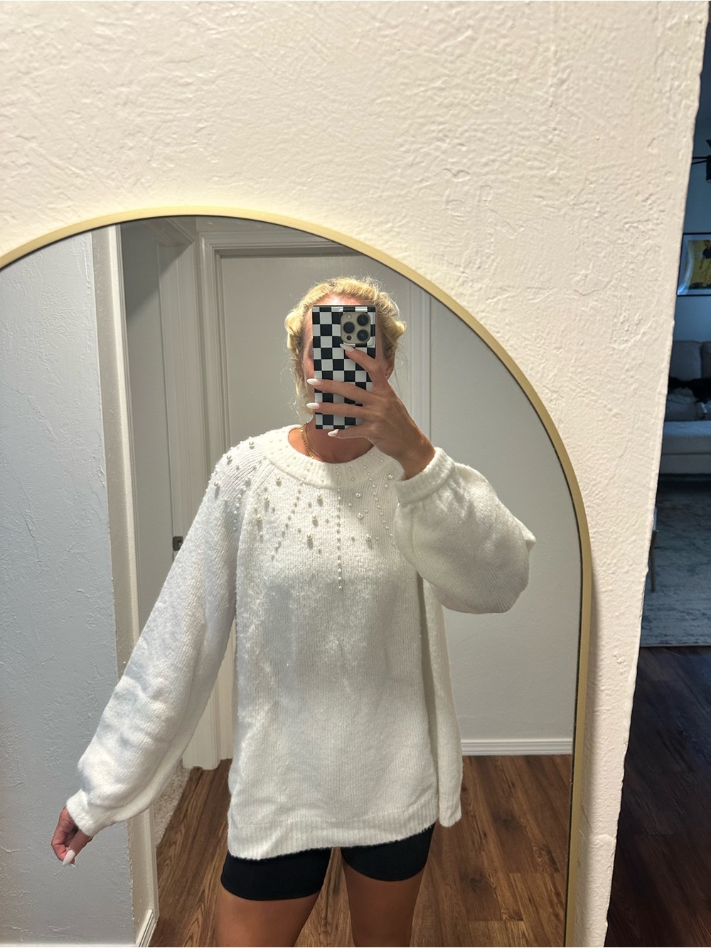 Calvin Klein pearl beaded sweater